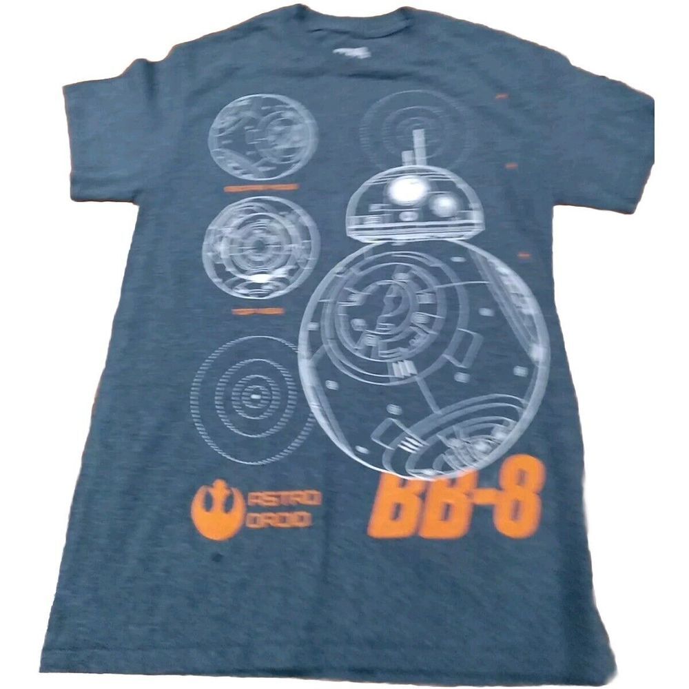 STAR WARS BB-8 ASTRO DROID GRAY T-SHIRT - SIZE S SMALL - Picture 2 of 5